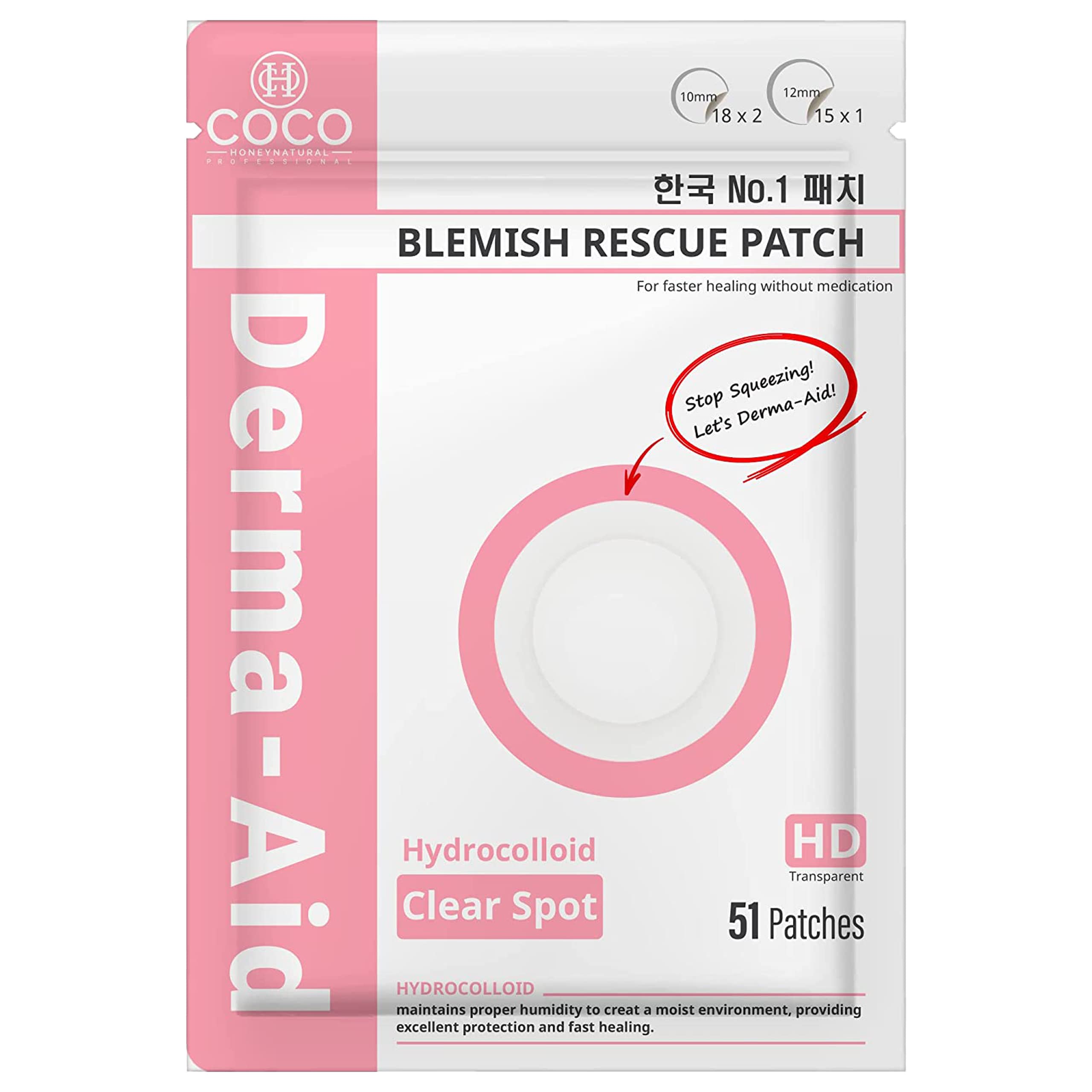 Coco Honey Acne Patches Pimples Zits Patch Blemish Derma Aid for Blemish Spot