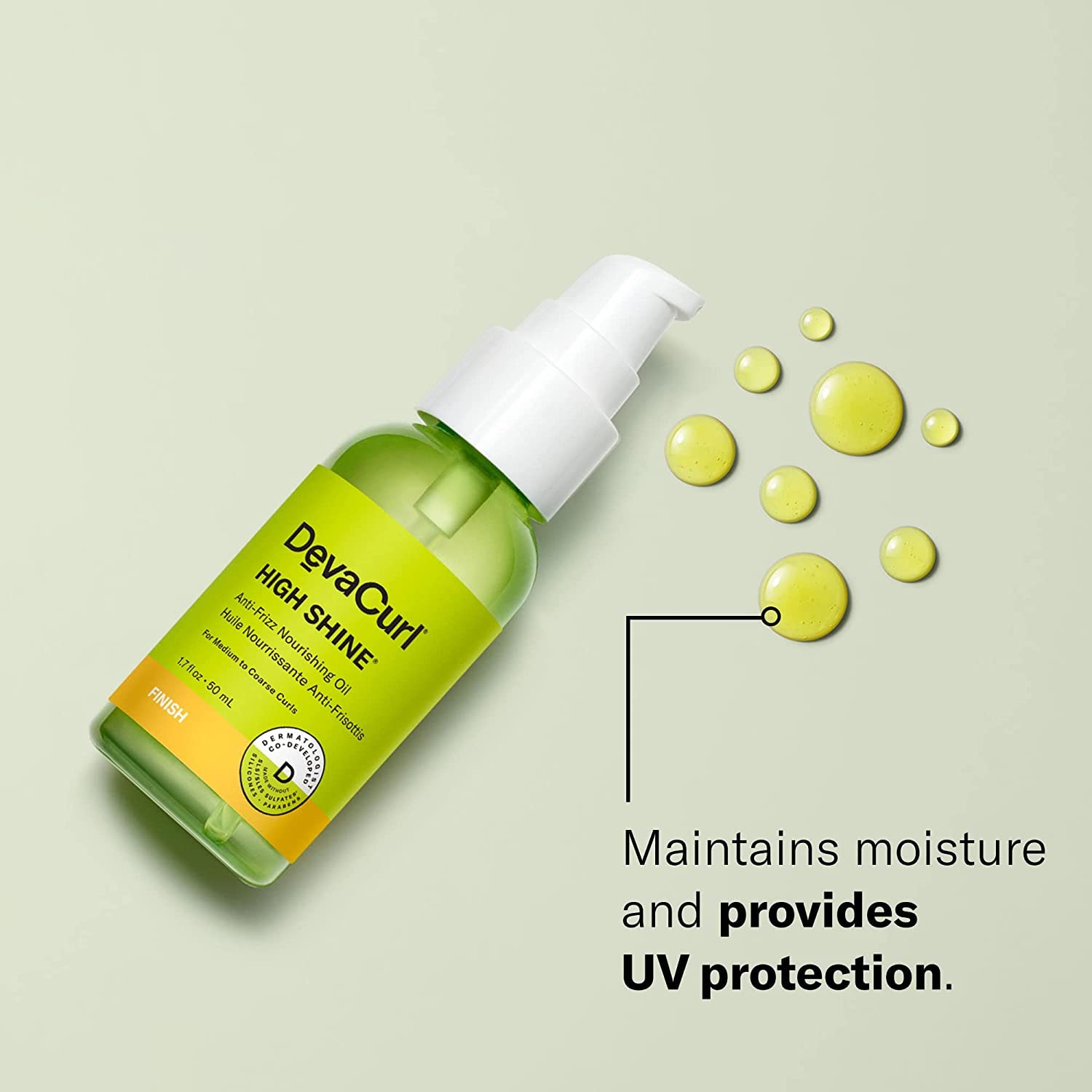 Devacurl High Shine® Anti Frizz Nourishing Oil Bright Breeze 1.7 Fl. Oz. - Thumbnail 2