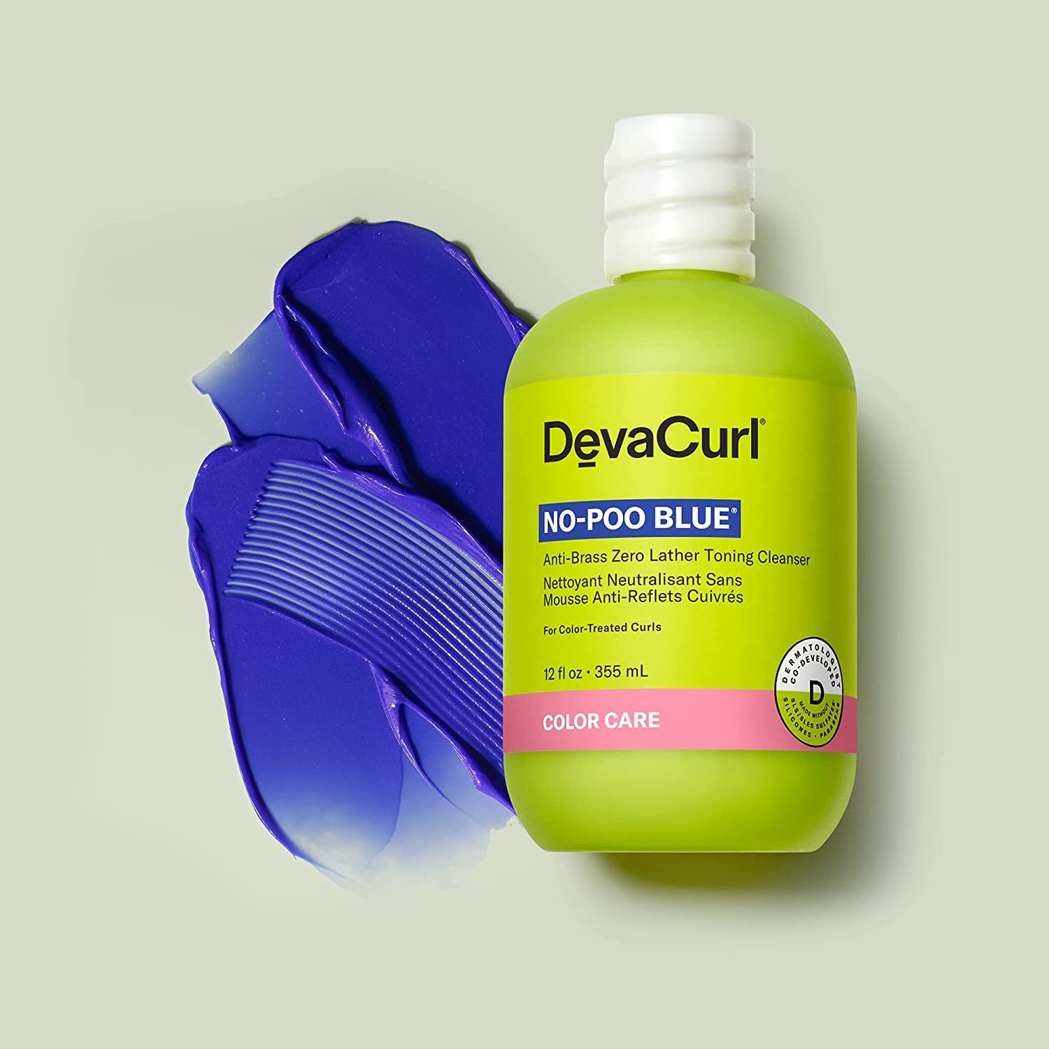 Devacurl No Poo Blue® Anti Brass Zero Lather Toning Cleanser Superfruits 12 Fl. - Thumbnail 2