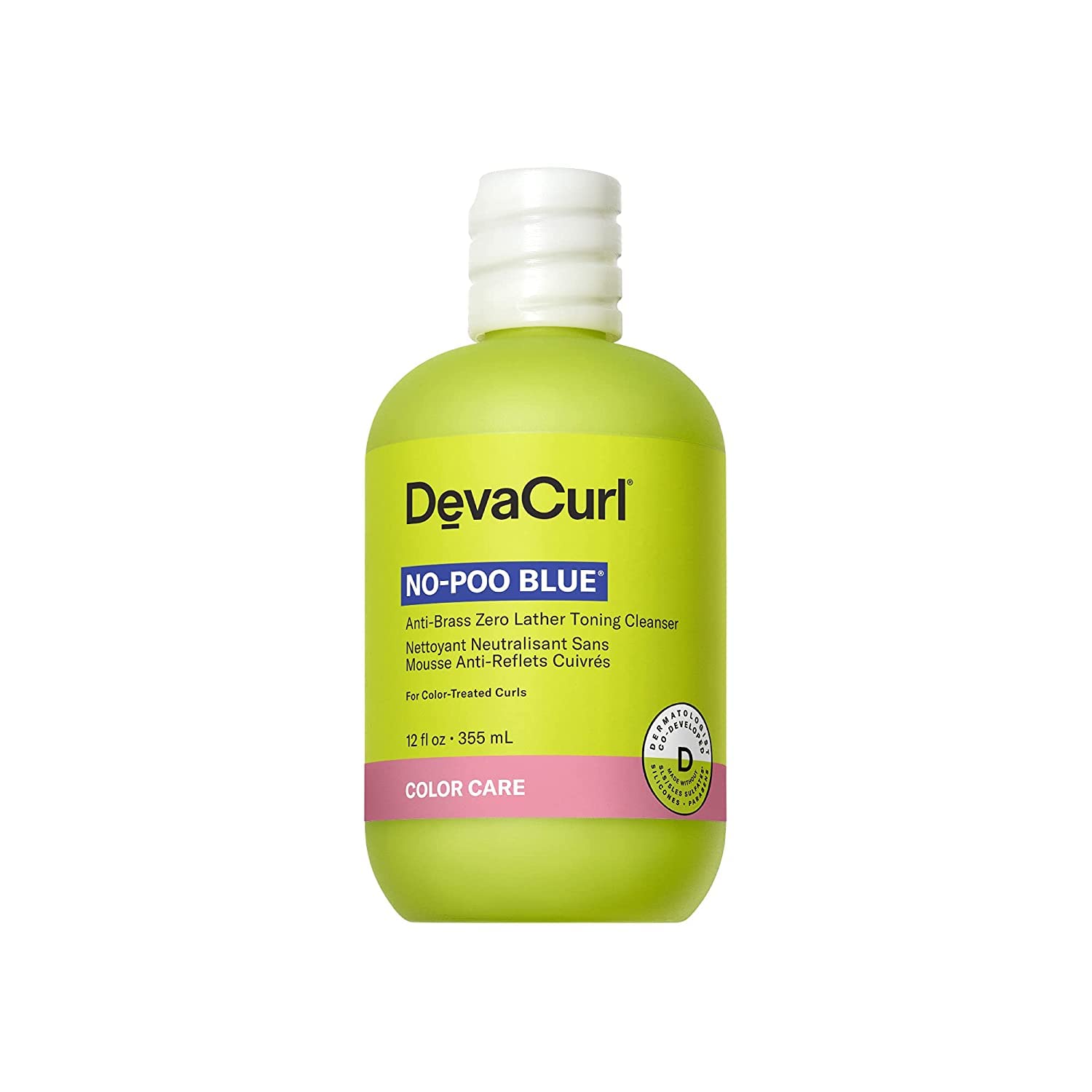 Devacurl No Poo Blue® Anti Brass Zero Lather Toning Cleanser Superfruits 12 Fl.
