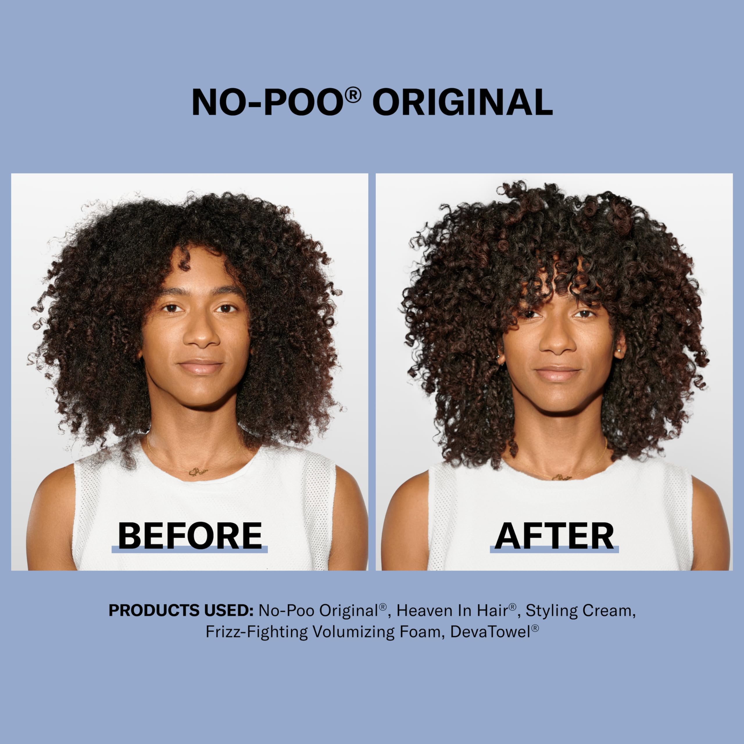 Devacurl No Poo Original Zero Lather Cleanser for Rich Moisture Free and