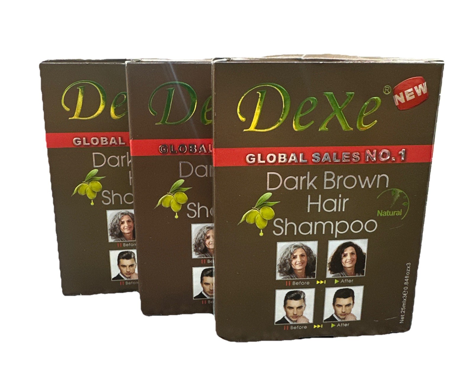 Dexe Hair Shamp Brown 3pack - Thumbnail 2