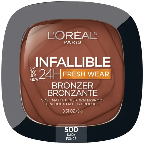 (12-pack) L'Oreal Paris Infallible Up to 24H Fresh Wear Soft Matte Longwear Bronzer. Waterproof, heatproof, Transfer, humidity and sweatproof, Dark, 0.31 oz