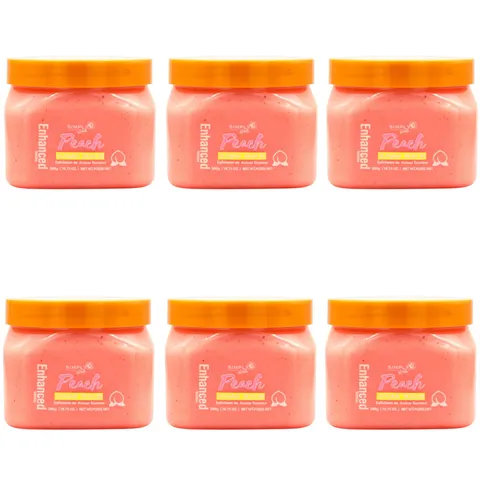 (6-pack) Simply Bella Sugar Scrub Peach