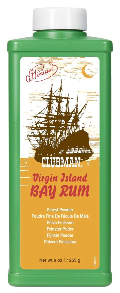 Clubman Virgin Island Bay Rum Body Powder Talcum Body Powder for Sweat Odor