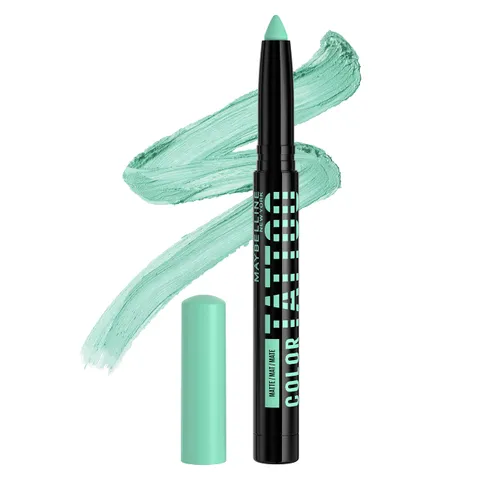 (12-pack) MAYBELLINE Color Tattoo Longwear Multi-Use Eye Shadow Stix, Eye Makeup, I am Giving (Light Teal Matte)