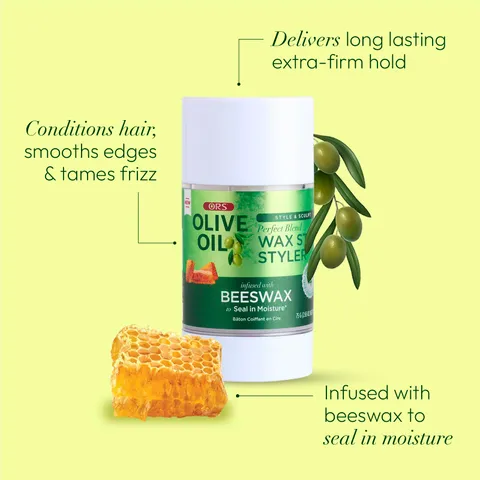 Ors Olive Oil Perfect Blend Wax Stick Styler All Hair Types Extra Firm Hold 2.6
