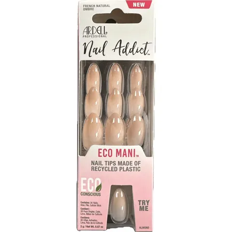 Ardell Nail Addict Artificial Nail Eco Mani Natural French Ombre 1 Ea
