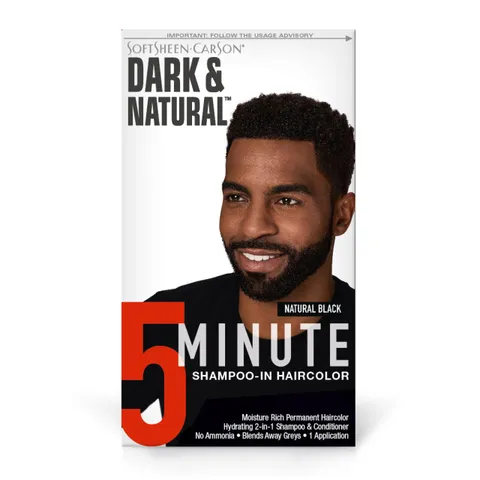 Softsheen Carson Dark Natural Hair Color 5 Minutes Gray Coverage for Up To 6