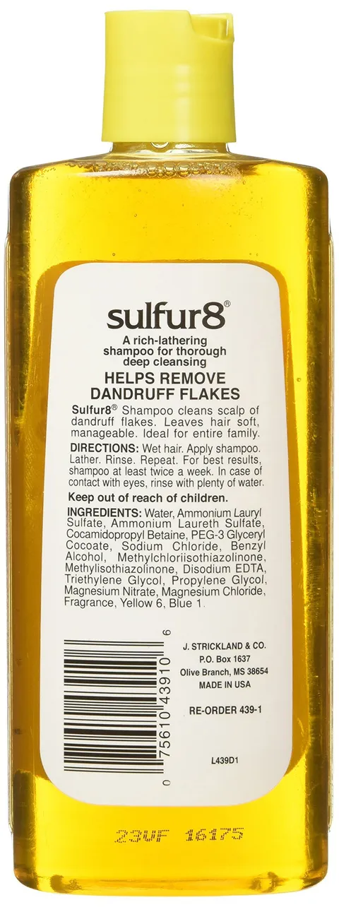 Sulfur8 Clarifying Shampoo 7.5 Fl Oz Removes Dandruff Flakes Restores Scalp Ph
