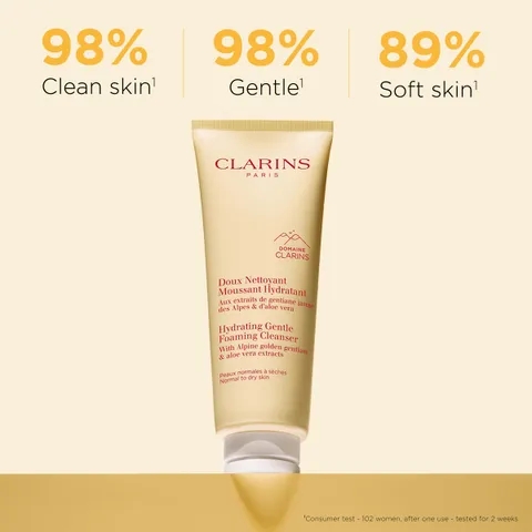 Clarins Hydrating Gentle Foaming Cleanser for Normal To Dry Skin Beauty