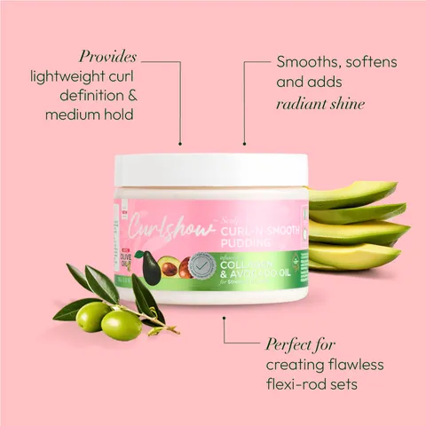Ors Olive Oil Curlshow Curl N Smooth Pudding Infused With Collagen Avocado Oil