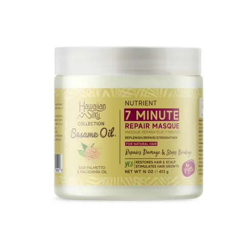 Hawaiian Silky Vegan Sesame Oil 7 Minute Nutrient Repair Masque With Saw