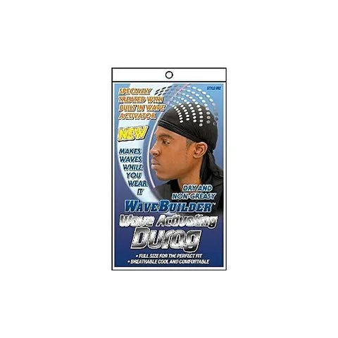 Wavebuilder Hair Wave Activating Durag Black