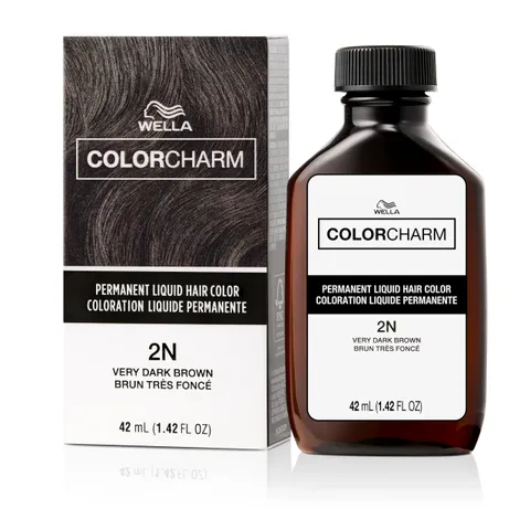 Colorcharm Permanent Liquid Hair Color for Gray Coverage| 2n Very Dark Brown|