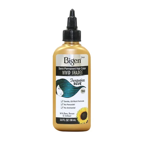 Bigen Vivid Shades Semi Permanent Hair Color Turquoise Blue