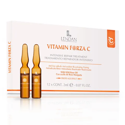 Lendan Vitamin C Ampoules 12 X Intensive Radiance Treatment Helps Promote Skin