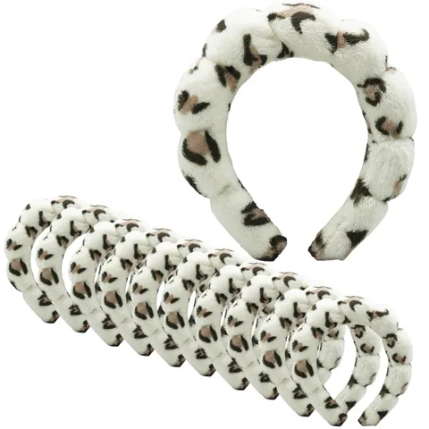 (10-pack) Totemica Headband Leopard Brown
