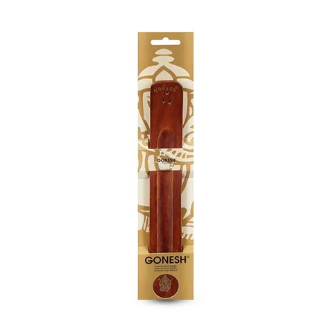 Gonesh Incense Holder Modern Home Decor Wood Incense Burner Brown 10” X 1.25”
