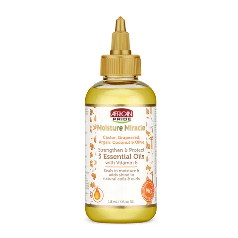 African Pride Moisture Miracle 5 Essential Hair Oils With Vitamin E | Moisture