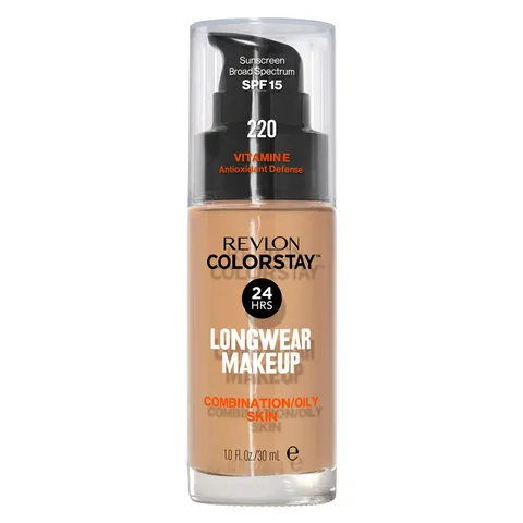 (12-pack) Revlon Colorstay Liquid Foundation Combination Spf 15 #220 Natural Beige