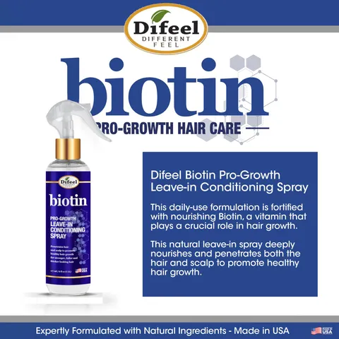 Difeel Elevated Biotin Pro Growth Leave In Conditioning . 8 oz