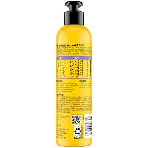 Got2b Curled Detangler for All Curl Types Wavy Curly Coily Hair Helps To