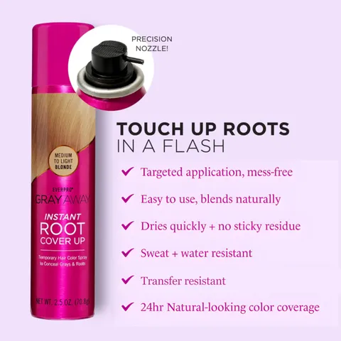 Everpro Gray Away Instant Root Cover Up Medium/light Blonde 2.5 oz