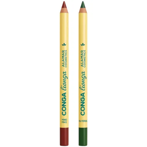 (24-pack) Alamar Conga Eyeliner Duo Burgundy & Green