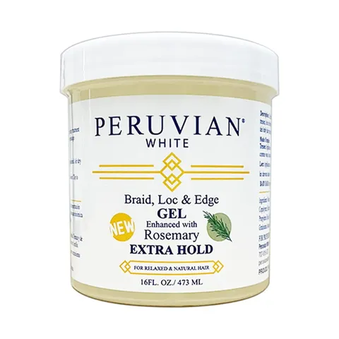 Peruvian White Braid Rosemary Loc and Edge Gel 8 oz