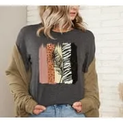 Unique Safari Brush Strokes With Black Feather Animal Print Design On Animal