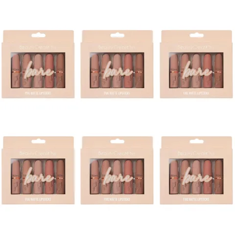 (6-pack) Beauty Creations Five Matte Lipstick Bare (Set)