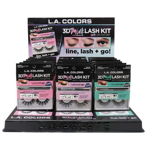 (18-pack) L.A. Colors 3D Faux Mink Lash Kit