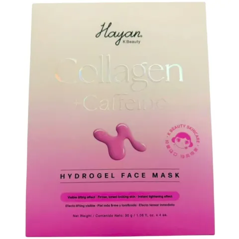 (4-pack) Hayan Cosmetics Hydrogel Face Mask Collagen+Caffeine