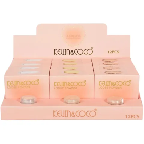 (12-pack) Kevin & Coco 3 Colors Loose Powder