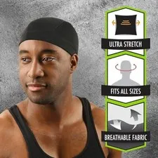 Titan Spandex Dome Cap Blk11664