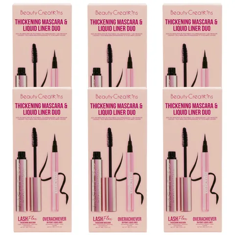 (6-pack) Beauty Creations Thickening Mascara & Liquid Liner Duo