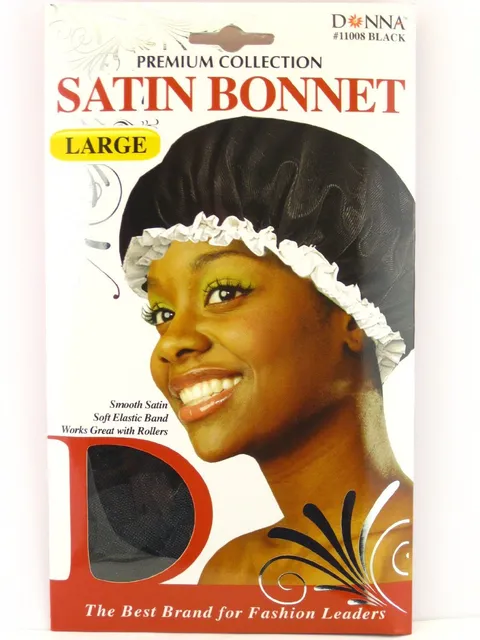 Donna Collection Satin Bonnet Large Black