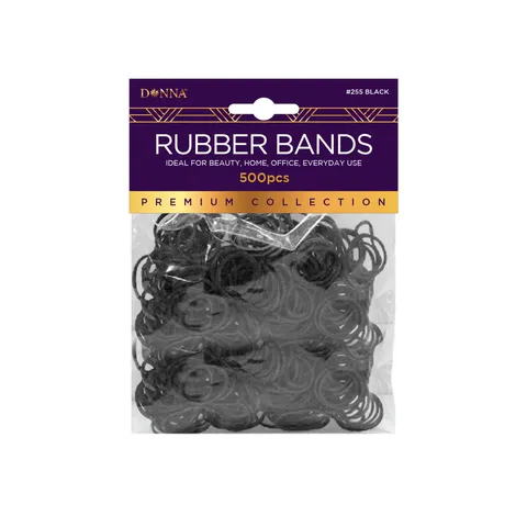 Donna 500pcs Elastic Bands Rubber Bands Hair Bands for Kid Hair Hair Ties Black