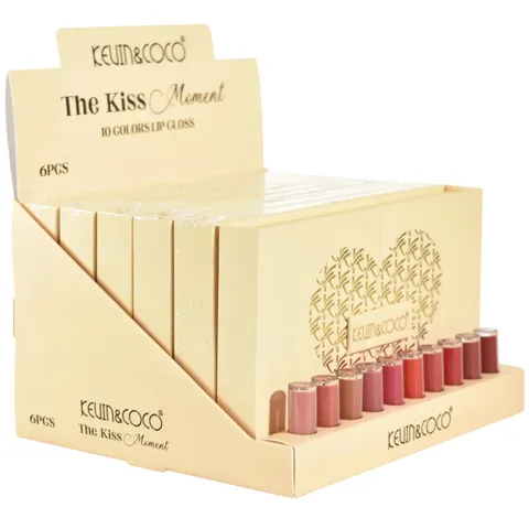(6-pack) Kevin & Coco The Kiss Moment 10 Colors Lip Gloss