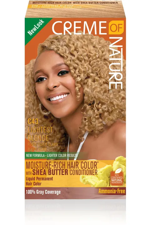 Creme of Nature Moisture Rich Hair Color Kit C43 Lightest Blonde 1 Application