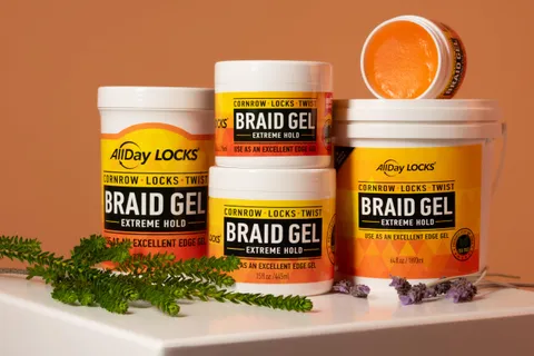 Allday Locks Braid Gel Extreme Hold Braiding Gel for Cornrows Locks Twisting