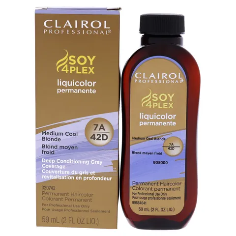 Clairol Professional Permanent Liquicolor 7a Medium Cool Blonde . Packaging May