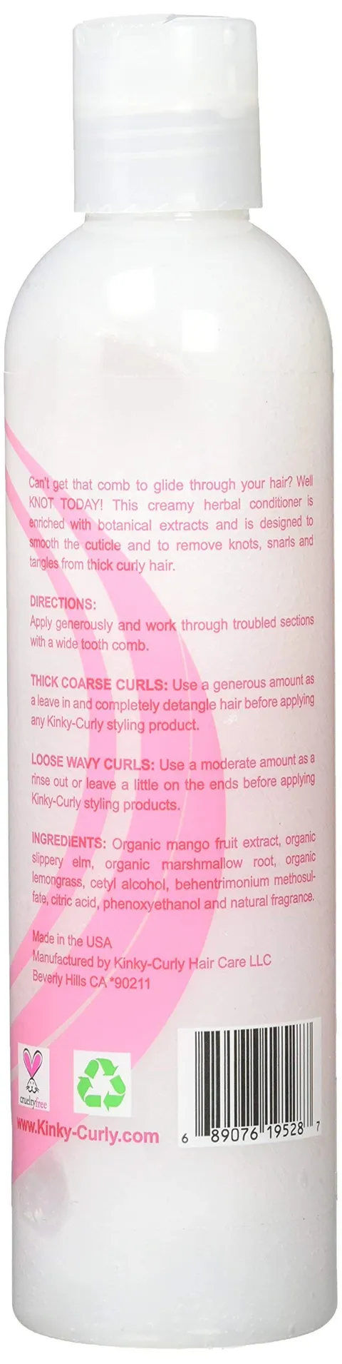 Kinky Curly Knot Today Leave In Conditioner/detangler 8 oz
