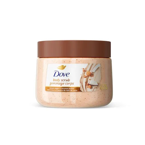 Dove Brown Sugar and Coconut Butter Body Scrub Exfoliates and Deeply Nourishes