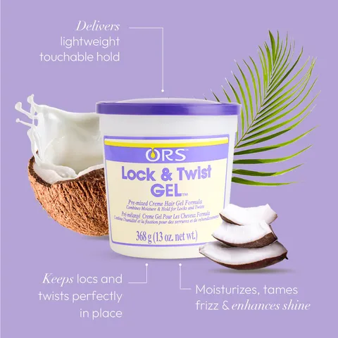 Ors Lock Twist Gel for Natural Hairstyles Moisturizing Styling Gel Firm Hold