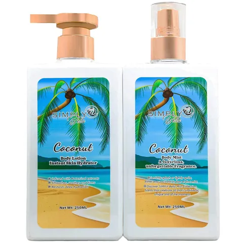(16-pack) Simply Bella Body Lotion + Body Mist Coconut (Set)