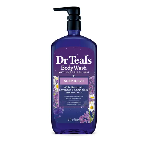 Dr Teal's Sleep Body Wash With Melatonin Lavender Chamomile Essential Oil Blend