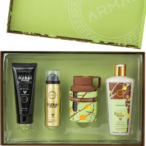 Armaf Odyssey Dubai Chocolate +3.4bl+1.7deo+8.4shampoo For Men EDP Spray 3.4 oz