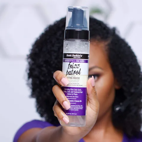 Aunt Jackie's Grapeseed Style and Shine Recipes Frizz Patrol Anti Poof Setting (Set)